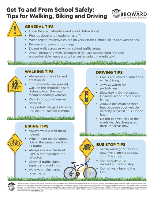 Safety Tips for Walking Biking Driving